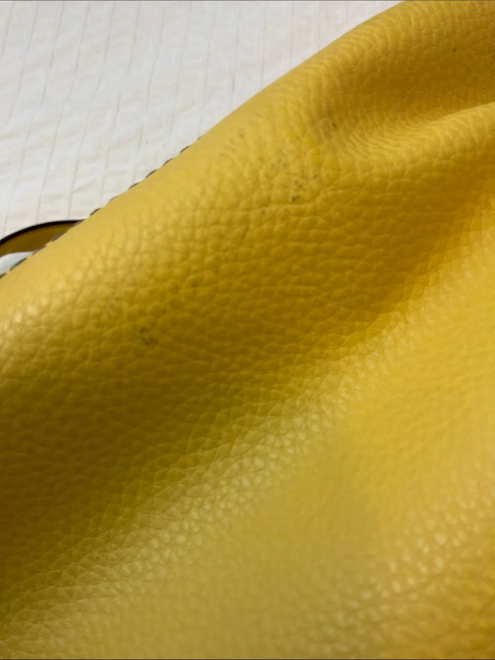 Tignanello Yellow Leather Hand Bag
